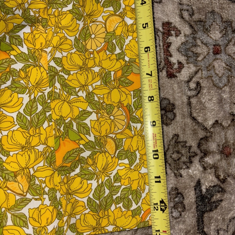J.Crew Size M Poplin Tank top LIMONE print fruits corset bodice square neck - Picture 5 of 9